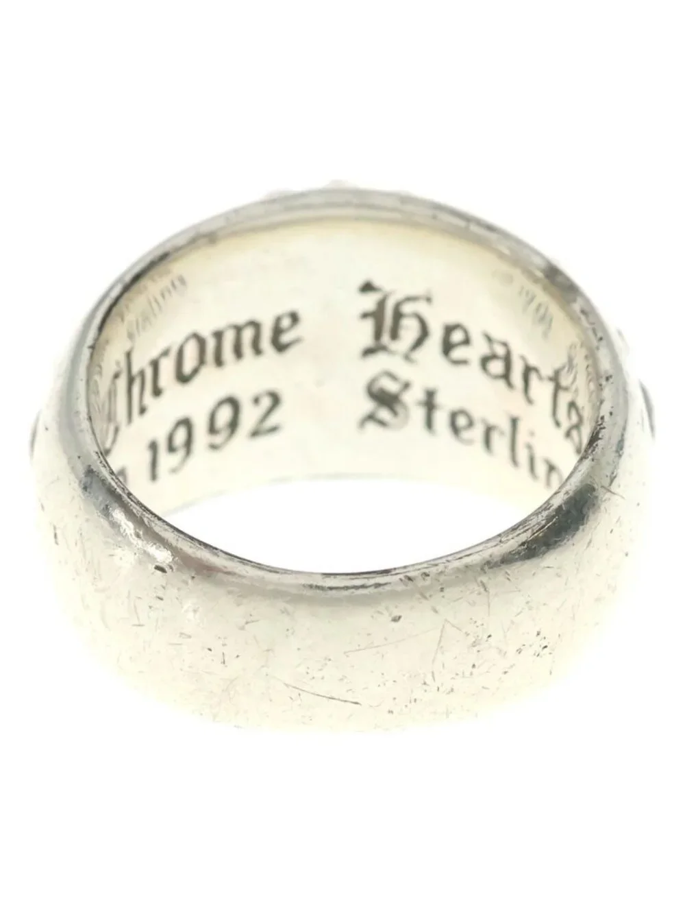 Chrome Hearts Flrl Crs Floral Cross Ring Silver